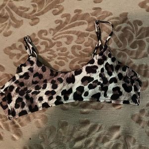 Leopard print swimming top
